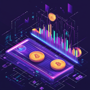 Detailed chart illustrating cryptocurrency market volatility with trend lines and percentage indicators.