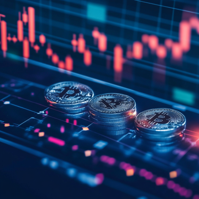 Infographic displaying effective strategies to manage crypto market volatility with risk and reward icons.