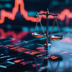 Infographic illustrating the risk-reward balance of high-yield investments with charts and icons.