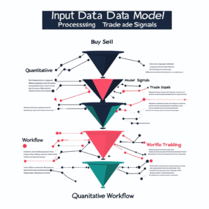 Flowchart of quantitative trading process from data input through model processing to trade signals
